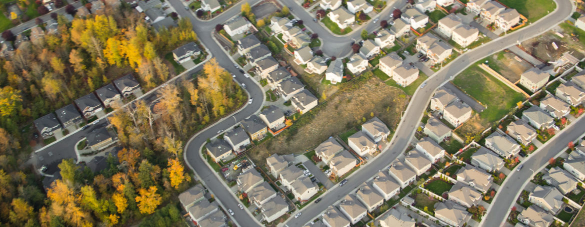 neighborhood aerial shot
